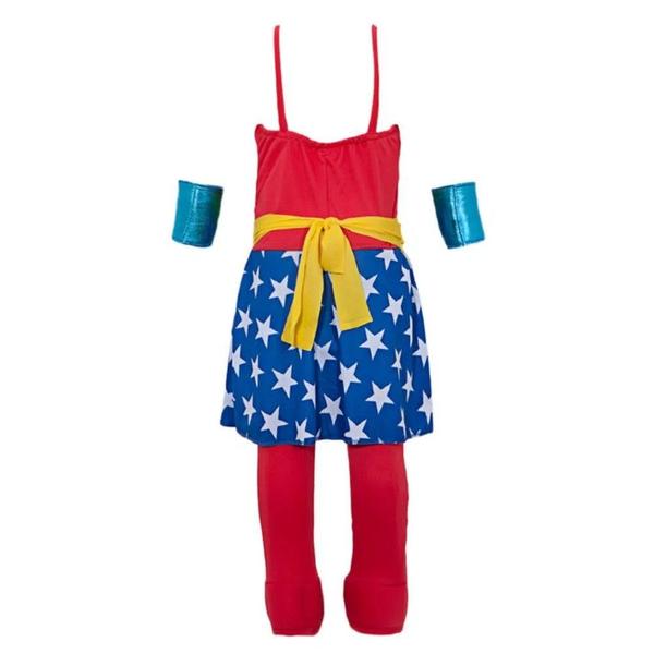 Fantasia Mulher Maravilha Infantil Standard com Acessórios - Sulamericana Fantasias Imagem de Fantasia Mulher Maravilha Infantil Standard com Acessórios