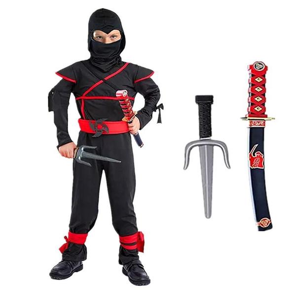 Imagem de Fantasia Muscular de Ninja para Meninos - Acessório de Espuma para Halloween