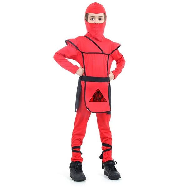 Imagem de Fantasia Ninja Vermelho Infantil com Capuz