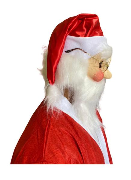 Imagem de Fantasia Papai Noel Com Roupa +Máscara Em Látex+ Óculos