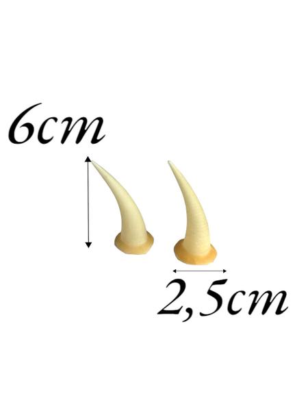 Imagem de Fantasia Par Chifres comprido realista + látex + sangue 10ml
