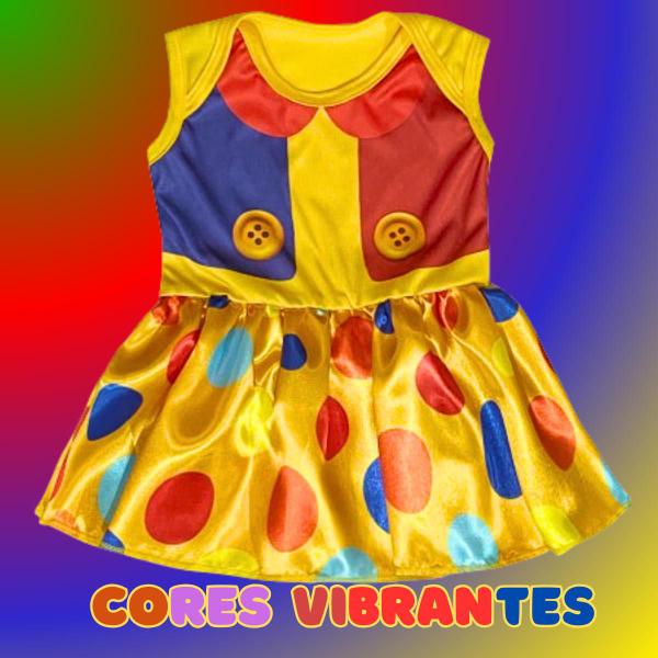 Imagem de  Fantasia Para Bebe Palhacinha Carnaval Mesversario Body Baby Feita em Poliéster Fantasias Super