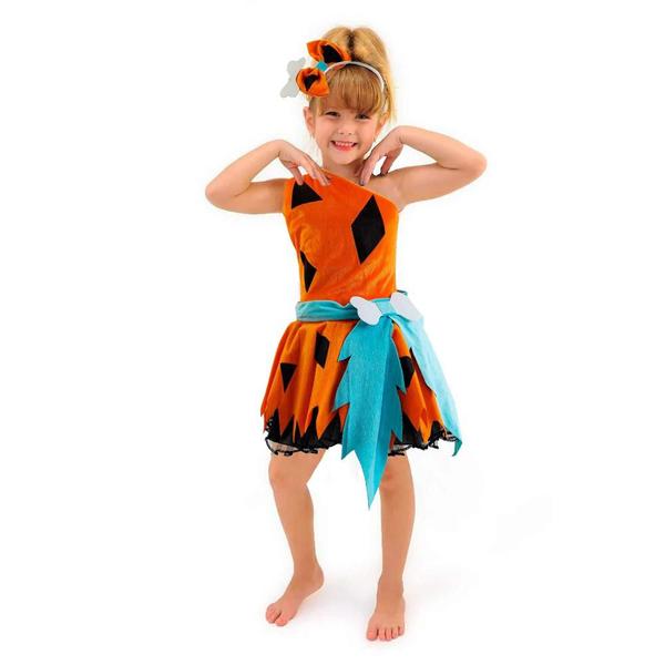 Imagem de Fantasia Pedrita Pebbles Flintstones Infantil Acompanha Tiara