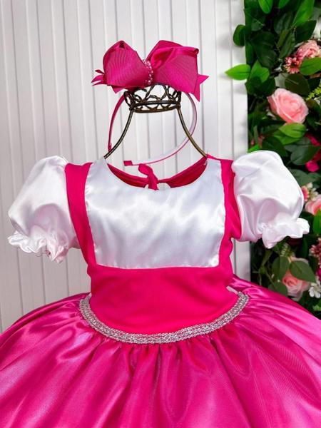 Imagem de Fantasia Pink Com Capuz Infantil Completa - Envio Rápido