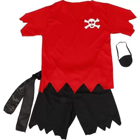 Imagem de Fantasia Pirata Infantil Masculino Tapa Olho Camiseta Shorts