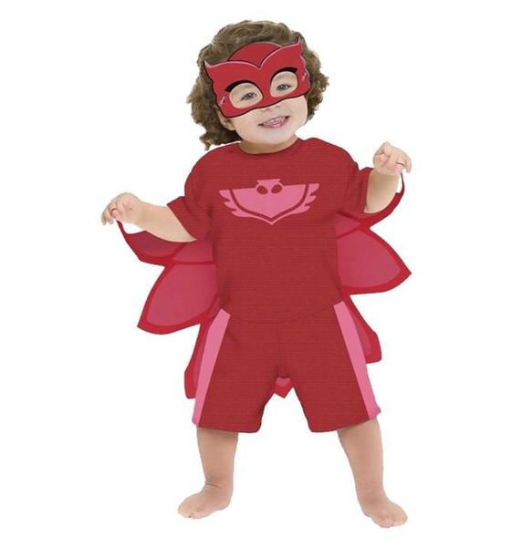 Imagem de Fantasia Pj Masks Bebê Curta Corujita Com Asas e Máscara