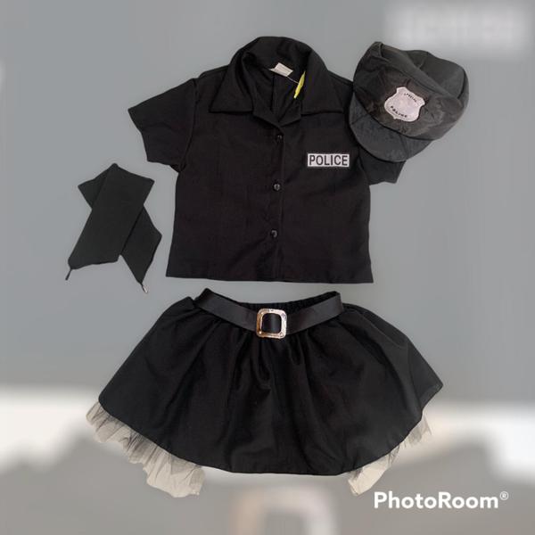 Fantasia Policial feminina Infantil completa com luva e chapéu do 2 ao 8 anos linda - leggs fantasias Imagem de Fantasia Policial feminina Infantil completa com luva e chapéu do 2 ao 8 anos linda