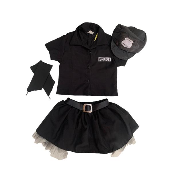 Fantasia Policial feminina Infantil completa com luva e chapéu do 2 ao 8 anos linda - leggs fantasias Imagem de Fantasia Policial feminina Infantil completa com luva e chapéu do 2 ao 8 anos linda