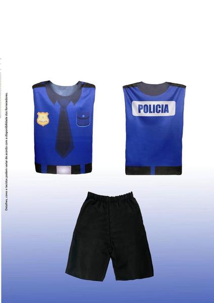 Imagem de Fantasia Policial Infantil Menino Roupa Carnaval Festa Pop - Fantasias Super