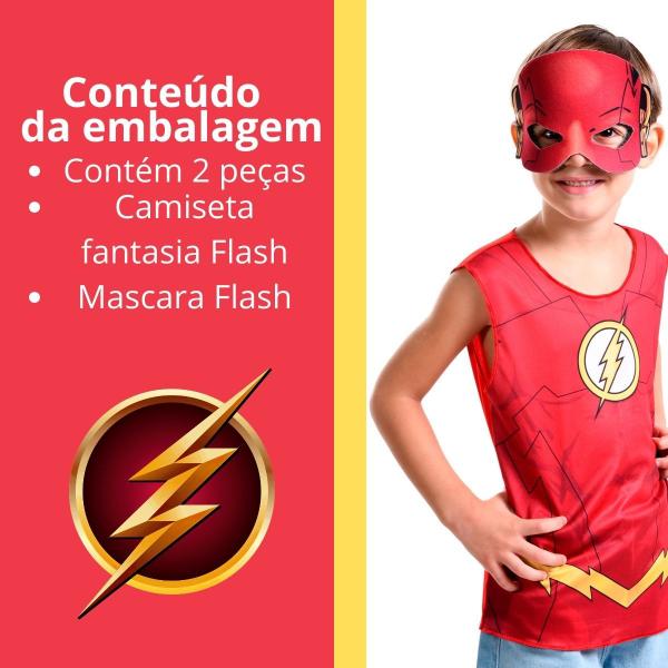 Imagem de Fantasia Pop Infantil Flash Super Magia DC Comics NovaBrink