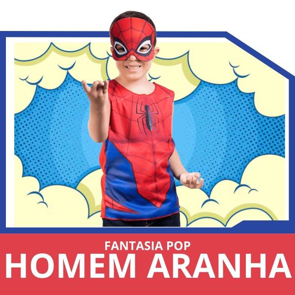 Imagem de Fantasia Pop Infantil Homem Aranha Nova Brink Super Magia