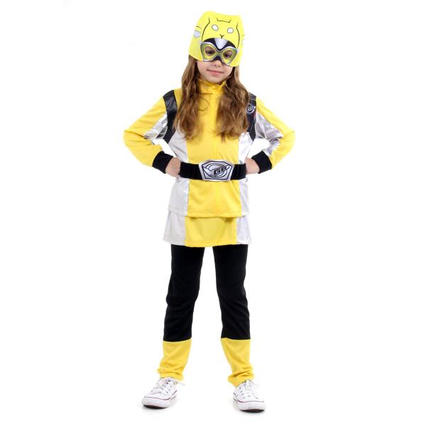 Fantasia Power Rangers Amarelo Infantil - Beast Morphers Imagem de Fantasia Power Rangers Amarelo Infantil - Beast Morphers