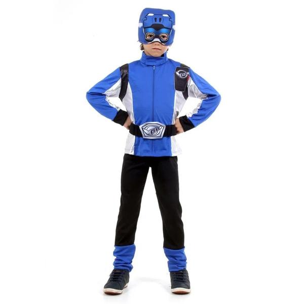 Imagem de Fantasia Power Rangers Azul Infantil Standard com Acessórios