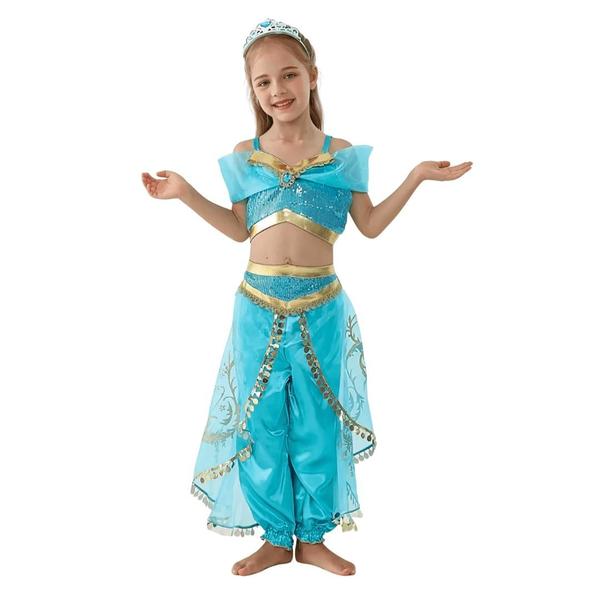 Imagem de Fantasia Princesa Jasmine Infantil Top e Calça