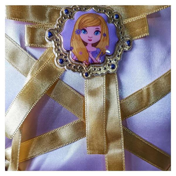 Imagem de Fantasia Princesa Raquel Infantil Luxo com Broche