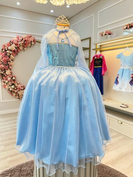 Imagem de Fantasia Princesas Elsa Frozen com Capa