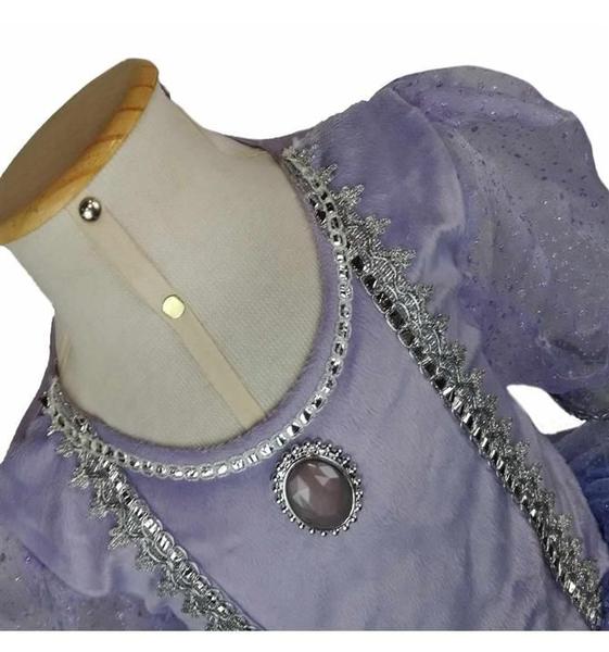 Fantasia Princesinha Lilás Luxo Infantil Com Broche - Fantasias Carol KB Imagem de Fantasia Princesinha Lilás Luxo Infantil Com Broche
