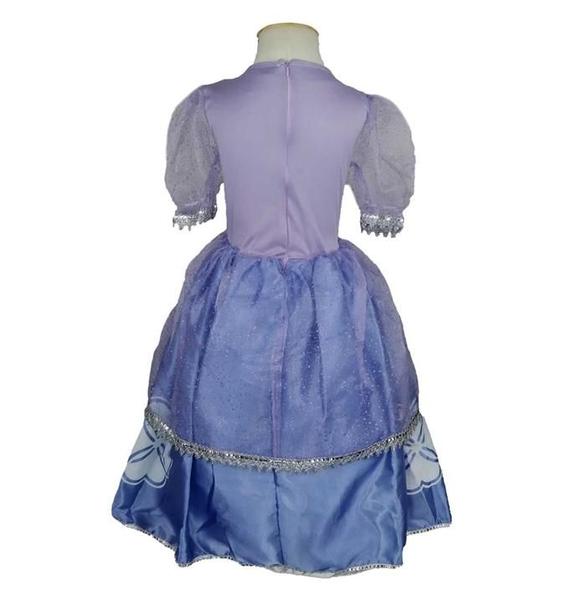 Fantasia Princesinha Lilás Luxo Infantil Com Broche - Fantasias Carol KB Imagem de Fantasia Princesinha Lilás Luxo Infantil Com Broche