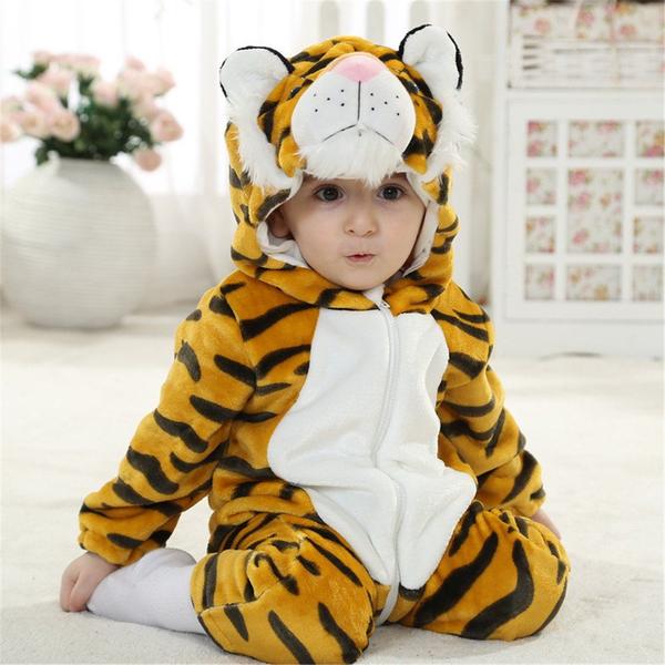 Imagem de Fantasia QZERPLAY Tiger Halloween Homewear Unissex para bebês 18-23M