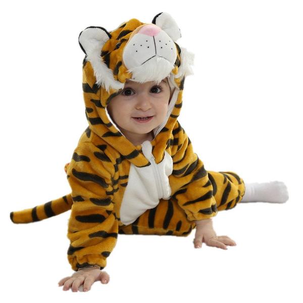 Imagem de Fantasia QZERPLAY Tiger Halloween Homewear Unissex para bebês 18-23M