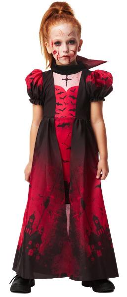 Imagem de Fantasia Rainha Vampira Infantil Halloween Vestido Festa Top