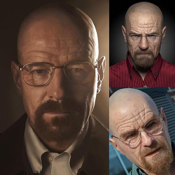 Imagem de Fantasia Realista Breaking Bad Professor Mr. White - Máscara de Látex Halloween e Cosplay