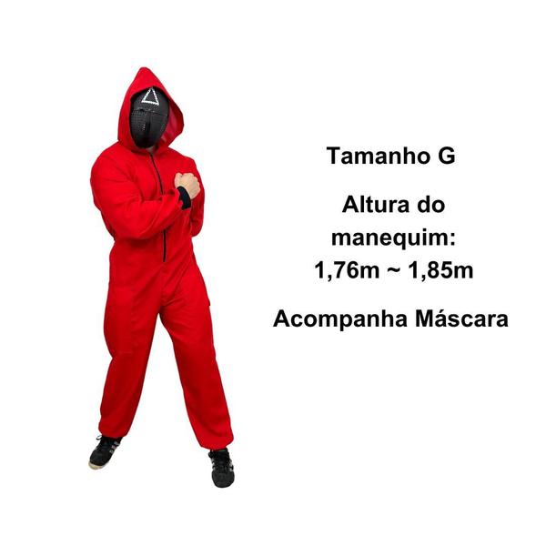 Imagem de Fantasia Round 6 Adulto Unisex Cosplay Com Máscara