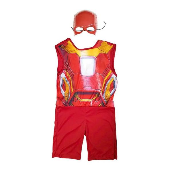 Imagem de Fantasia Roupa Infantil Homem Ferro + Mascara Super Heróis