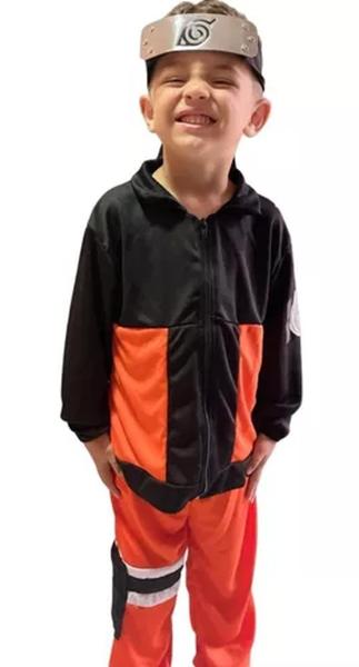 Imagem de Fantasia Roupa Infantil Longa Naruto Com Bandana Premium ( dos 2 aos 9 anos )