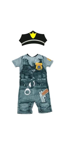 Imagem de Fantasia Roupa Infantil Policial Com Boina