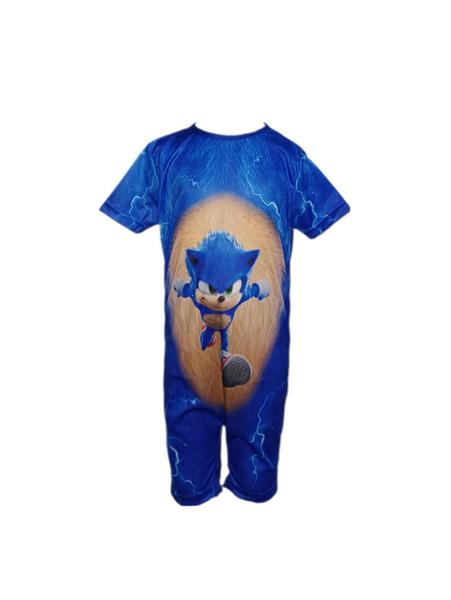 Imagem de Fantasia Roupa Infantil Sonic Com Máscara