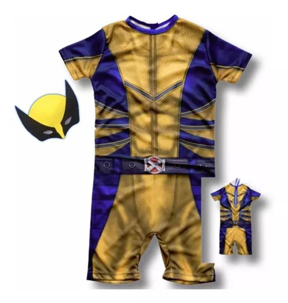 Imagem de Fantasia Roupa Infantil X-men Wolverine com Máscara ( dos 2 aos 5 anos )