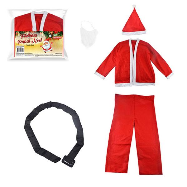 Imagem de Fantasia Roupa Papai Noel 5 Peças Completa Natal Original - Zein