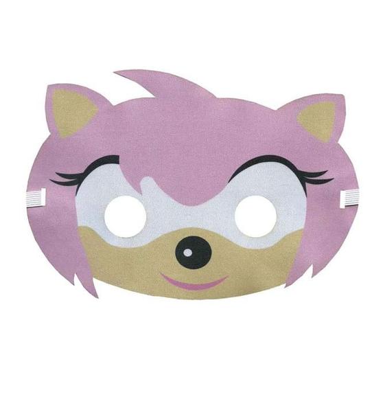 Imagem de Fantasia Sonic Rosa Infantil Vestido Amy Rose Com Máscara