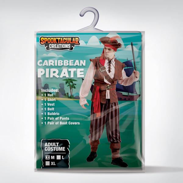 Imagem de Fantasia Spooktacular Creations Caribbean Pirate para homens