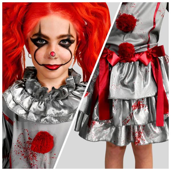 Imagem de Fantasia Spooktacular Creations Evil Clown para meninas de Halloween