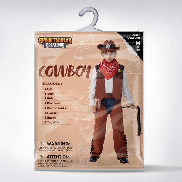 Imagem de Fantasia Spooktacular Creations Halloween Cowboy para meninos 3-4