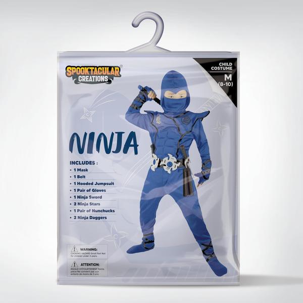 Imagem de Fantasia Spooktacular Creations Halloween Ninja Blue Kids