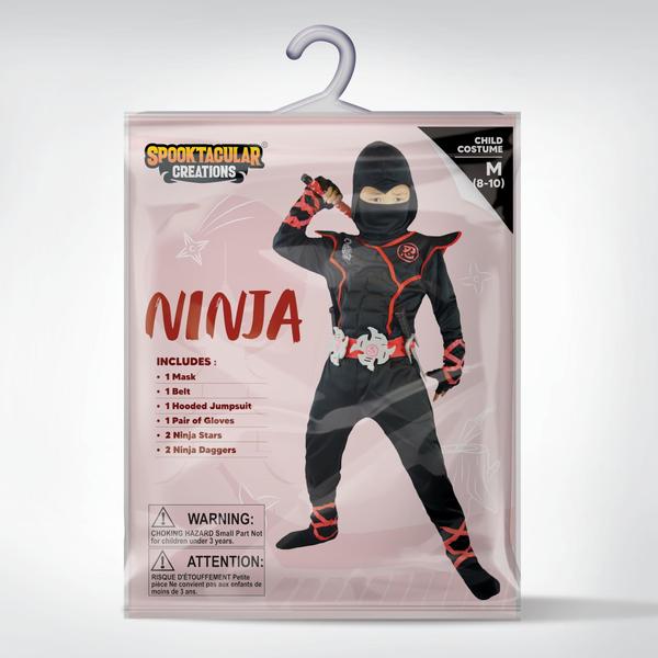 Imagem de Fantasia Spooktacular Creations Halloween Ninja Kids preta