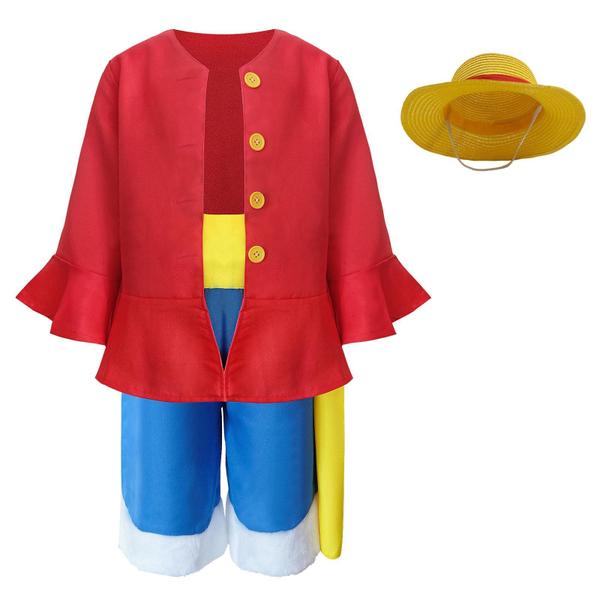 Imagem de Fantasia SPORTBANG Anime Straw Hat Luffy Cosplay para meninos 5-1