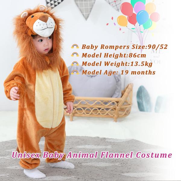 Imagem de Fantasia TONWHAR Infant Toddler Halloween Lion Snowsuit de 2,5 a 3,5 anos