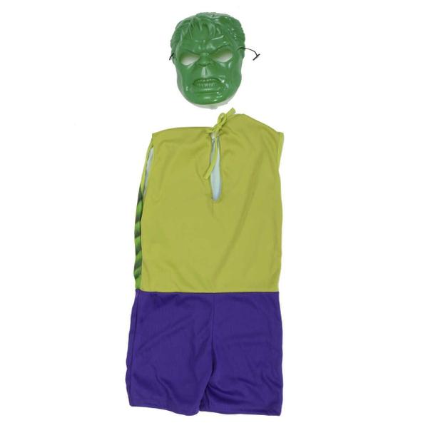 Fantasia Verde Hulk C/ Mascara Vingadores Infantil - Masters Toys Imagem de Fantasia Verde Hulk C/ Mascara Vingadores Infantil