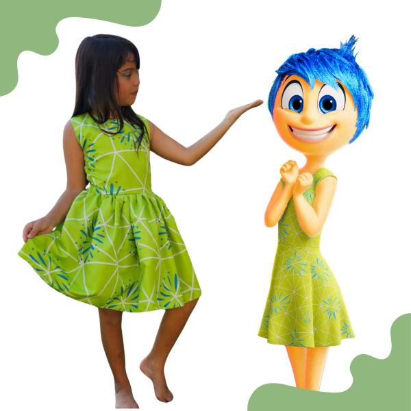 Imagem de Fantasia Vestido Alegria Infantil Menina Divertidamente