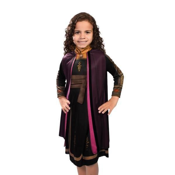 Fantasia Vestido Infantil Anna Frozen 2 Com Capa Luxo Menina Original Disney Criança Elsa - Super Magia Imagem de Fantasia Vestido Infantil Anna Frozen 2 Com Capa Luxo Menina Original Disney Criança Elsa