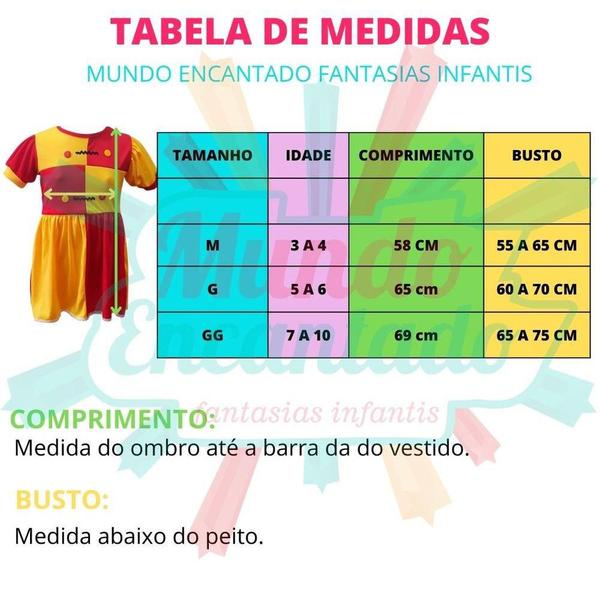 Imagem de Fantasia Vestido Infantil Emília