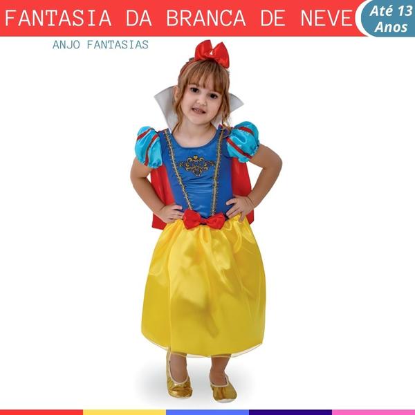 Imagem de Fantasia/Vestido Infatil da Princesa Branca Neve Com Tiara