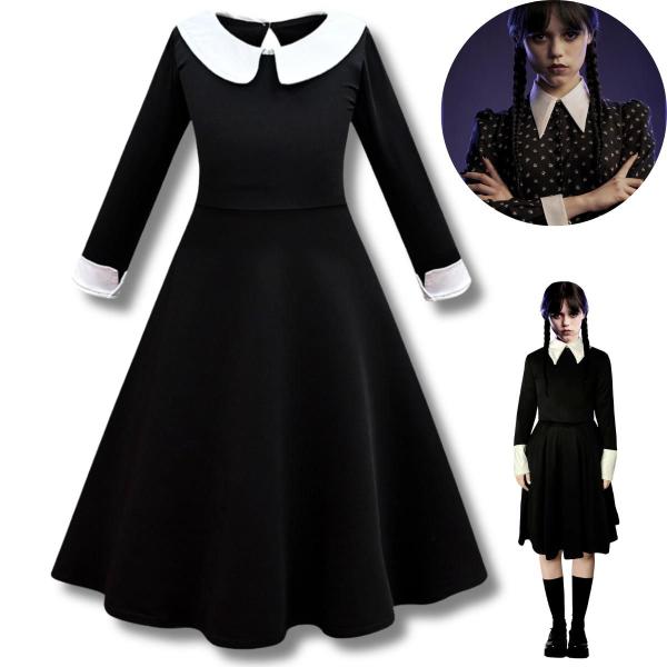 Imagem de Fantasia Vestido Wandinha Infantil Família Addams 