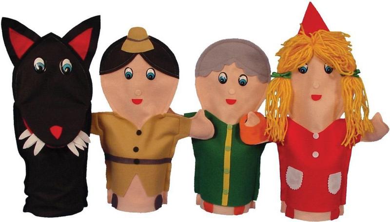 Fantoche Chapeuzinho Vermelho 4 Peças Simque Imagem de Fantoche Chapeuzinho Vermelho 4 Peças Simque