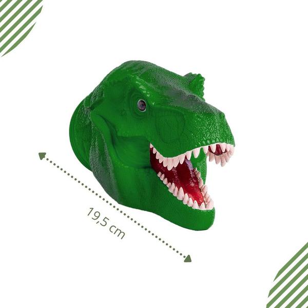 Imagem de Fantoche Dinossauro Mão T-Rex Cabeça Dino Brinquedo Infantil