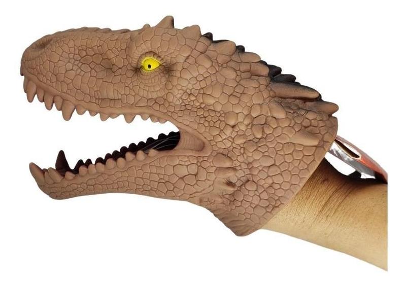 Imagem de Fantoche Dinossauro T-Rex Marrom 1 Peça